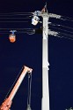 Koelner Seilbahn Gondel blieb haengen Koeln Linksrheinisch P860